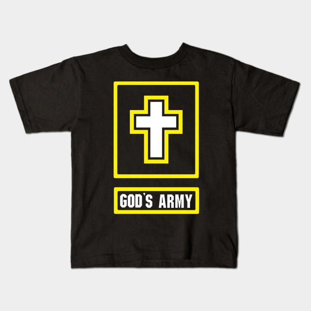 Gods Army Kids T-Shirt by Heronemus13